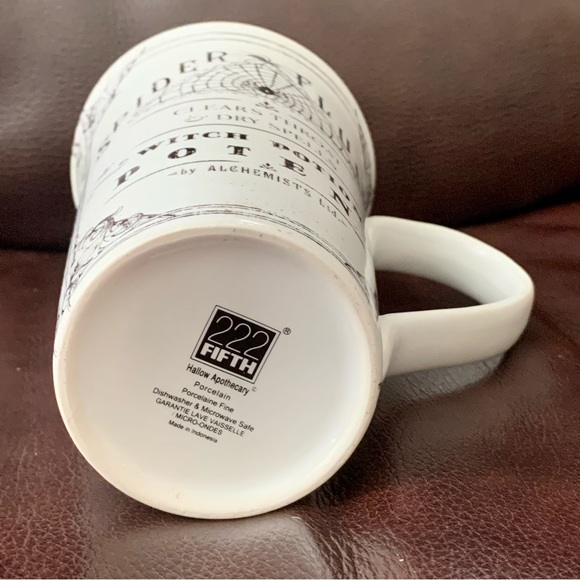 Spiders Fluids 222 Fifth Hallow Apothecary Large Halloween Latte Mug - Picture 10 of 11